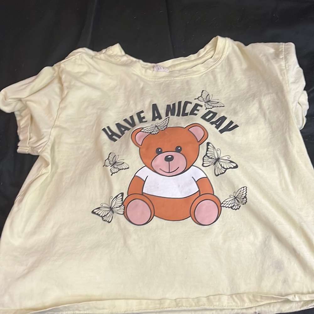 youth kind message crop top